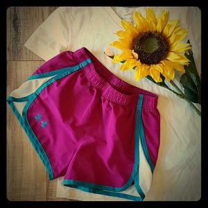 Pink, white, turquoise Under Armour girls shorts